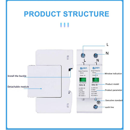 Surge protection 40 kA, 385 V, low-voltage protection (3P)