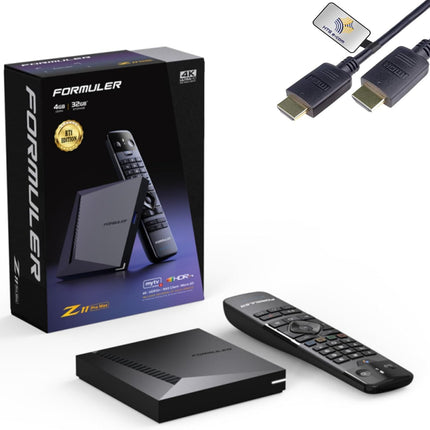 Formuler Z11 PRO MAX 4K BT1 Edition Android 11 OTT meediapleier, 4K UHD HDR10+ nutikas OTT IP meedia voogedastusboks, Wi-Fi, BT kaugjuhtimispult, Widevine L1 tugi, MYTVOnline3 rakendus, HTS e-com HDMI kaabel