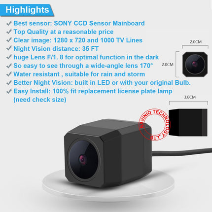 1280x720 pikslit 1000TV rida auto tahavaatekaamera Renault Kangoo 2II Express Kadjar Clio 4 IV 5D Estate Sandero Dacia Megane Latitude Sedan MB Smart Fortwo Cabrio FIAT Talento Kasten jaoks