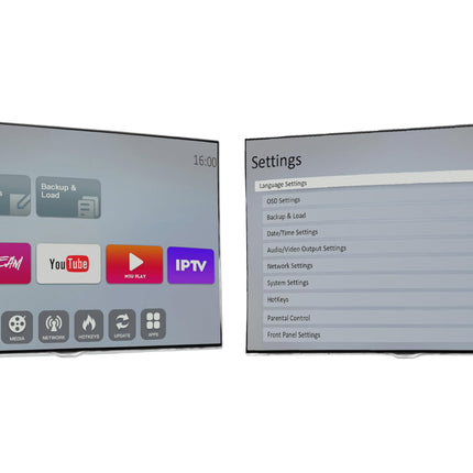 Qviart OG3WS Satellite Receiver Linux TV over IP Stalker Full HD 1080p Define OS E2 Multiroom, Xtream, YouTube, customizable
