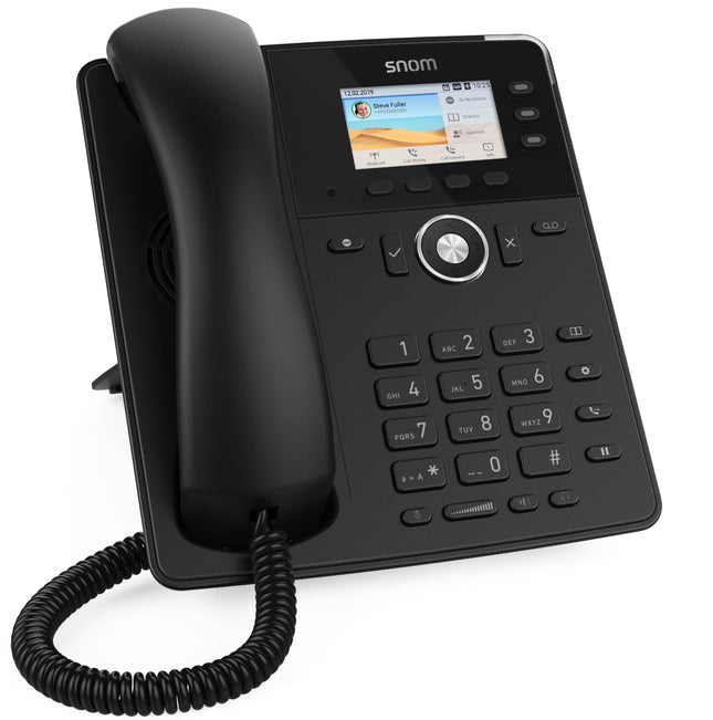 Snom D717 IP-telefon, SIP-lauatelefon (3 isemärgistavat funktsiooniklahvi, kõrglahutusega värviline TFT-ekraan, integreeritud valgussensor, PoE IEEE 802.3af), must, 00004397