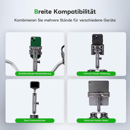 FANAUE kahe pesaga hoidik, mis ühildub RAM Mounts 1-tollise kuuli ja mootorratta telefonihoidikuga, sobib kõigile tööstusstandardile vastavatele 1-tollise/25,4 mm/B-tüüpi kuuliadapteritele, alumiiniumist 6,06" vargusvastase funktsiooniga