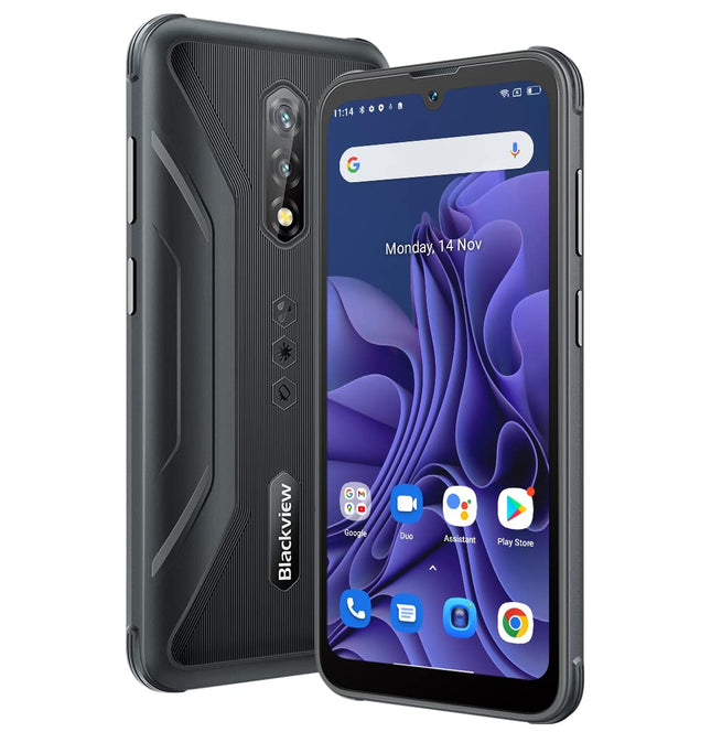 Blackview lepinguta õues kasutatav nutitelefon BV5200 PRO, ArcSoft® 13MP+8MP, 4GB+64GB (1TB laienduskaart), Android 12 DUAL SIM IP68 MIL-STD-810H veekindel nutitelefon, 6.1'' HD+, 5180mAh aku, NFC must