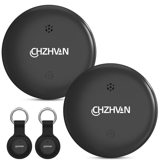 Android Smart Tracker Tag, Google Certified Key Finder Compatible with Find Hub APP (Android ONLY), Bluetooth Key Finder for Luggage/Bags/Suitcase/Wallet, Replaceable Battery, 2 Pack Black