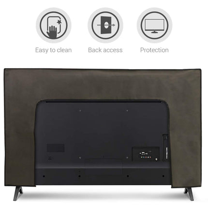 kwmobile 43" TV Cover - Indoor TV Screen Protector Cover - TV Screen Dust Cover - Dark Grey