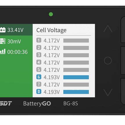 ISDT BG-8S akuindikaatoriga akutester LiPo/Li-ioon/NiMH/Nicd akude tester