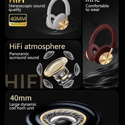 Next Destination Premium Bluetooth juhtmevabad kõrvaklapid Diadema (kõrvaümbritsevad), mürasummutus, juhtmevabad 40-tunnise akuga, bassivõimendi, kerged ja mugavad peakomplektid, iPhone'ile/Androidile, roheline