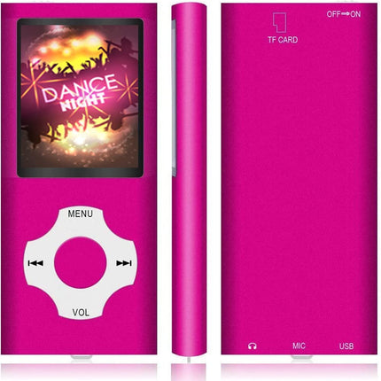 MP3-mängija 32 GB MicroSD-mälukaardiga, Tabmart MP4 muusikapleier, mis toetab audiopleierit, meediapleierit, FM-raadiot, e-raamatuid, pika akueaga, 1,81-tolline värviline ekraan, muusikapleier, punane