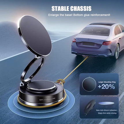 GemCoo autokinnitusega mobiiltelefonihoidik, magnetiline, Magsafe'i 360° pööratav autotelefonihoidik iminapaga, universaalne telefonihoidik iPhone'ile, Samsungile, metallile, klaasile, seinale, peeglile