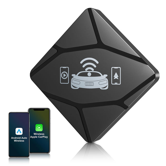 CarPlay juhtmevaba adapter, Android Auto juhtmevaba Apple CarPlay koos Plug and Play juhtmevaba automängu adapteriga, et teisendada juhtmega CarPlay juhtmevabaks (YouTube'i jms tuge ei ole).