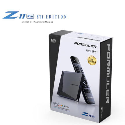 Formuler Z11 PRO 4K BT1 Edition Android 11 OTT meediapleier, 4K UHD HDR10+ nutikas OTT IP meedia voogedastusboks WiFi-ga, BT kaugjuhtimispult, Widevine L1 tugi, MYTVOnline3 rakendus, HTS e-com HDMI-kaabel