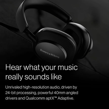 Bowers &amp; Wilkins PX7 S2e Over-Ear Noise-Cancelling Wireless Headphones with Qualcomm aptX™ Adaptive &amp; Fast Charging, 30 Hours of Playback, Six Built-in Microphones, Cloud Grey