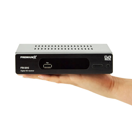 PremiumX kaabelvastuvõtja DVB-C FTA 531C digitaalne FullHD SCART HDMI USB meediapleier, teleri vastuvõtja kaabeltelevisioon