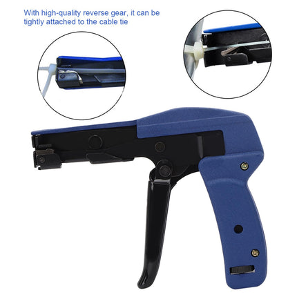 Cable tie fastening tool, cable tie gun, blue chrome vanadium alloy steel, nylon tie For tightening and cutting cable ties, fastening, tensioning,