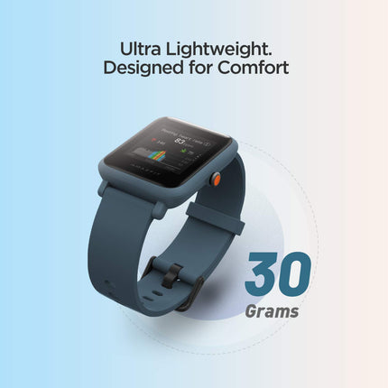 Amazfit Bip S Lite Smartwatch for Men Women 1.28 inch Always-on Color Display Fitness Tracker with 30 Days Battery, 150 Watch Faces, 5 ATM Water Resistant, Heart Rate, Sleep Monitor, Music Control