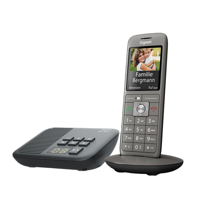 Gigaset CL660A juhtmeta DECT-telefon automaatvastaja ja suure TFT-värvilise ekraaniga, metallist antratsiithall, Box 200 [saksa versioon]