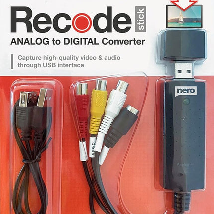 Nero Video Grabber | Videokassettide digitaliseerimine | VHS USB-le | DVD arvutisse | Analoog-digitaalseks salvestuskaart | S-VHS | Hi8 | Super 8 | Windows 11/10 | MacOS