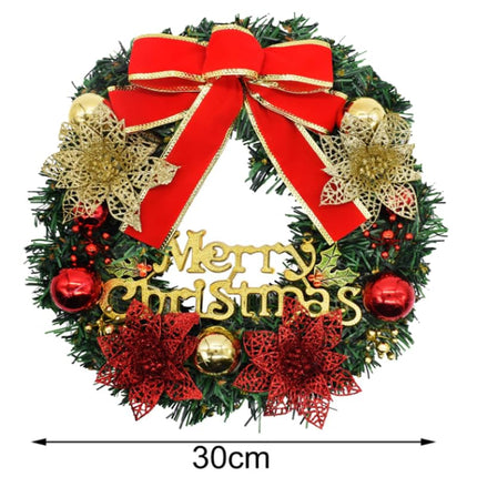 Christmas wreath, 30 cm, Christmas decoration, wreath for door, Christmas garland with bells, bow, Christmas decoration, holiday, party, wedding, home, garden, decoration, winter, Christmas,