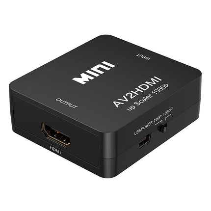 Amtake RCA-HDMI muundur, 1080P RCA komposiit CVBS AV-HDMI video-audio muunduri adapter PS2, Wii, Xbox SNES, N64 VHS VCR, kaamera ja DVD jaoks, toetab PAL/NTSC-d USB-toitekaabliga