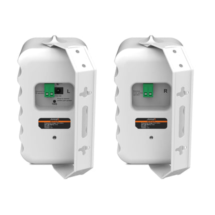 Audibax Delta 52 BT valge Bluetooth-kõlar, suure jõudlusega aktiivne seinakõlar, Bluetooth-ühilduv, kõrgsagedusvahemik (80 Hz–20 kHz), ruumiline heli
