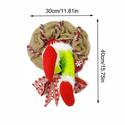 Christmas decoration Santa Claus, Christmas wreath decorations, Christmas wreath Grinch wreath, Christmas thief wreath, Christmas tree decorations, garlands home accessories decoration