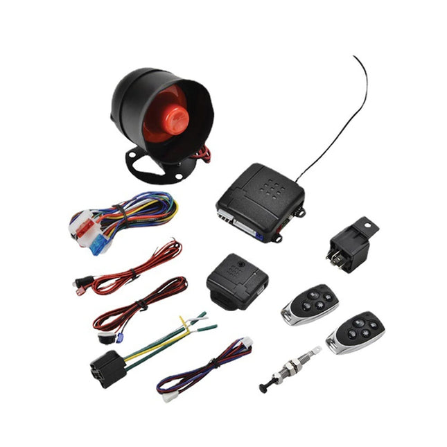 WANGCL Car Remote Alarm, Vehicle Anti-Theft System, Keyless Central Locking + Shock Sensor + 2 Universal Remote Controls