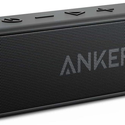 Anker SoundCore 2 Bluetooth Speaker, Massive Bass with Dual Bass Drivers, 24h Battery, Improved IPX7 Water Resistance, Wireless Speaker (Refurbished)