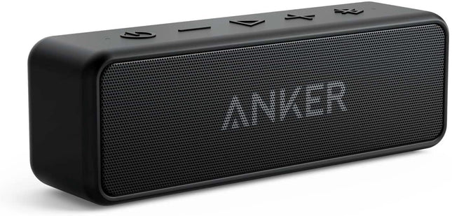 Anker SoundCore 2 Bluetooth Speaker, Massive Bass with Dual Bass Drivers, 24h Battery, Improved IPX7 Water Resistance, Wireless Speaker (Refurbished)