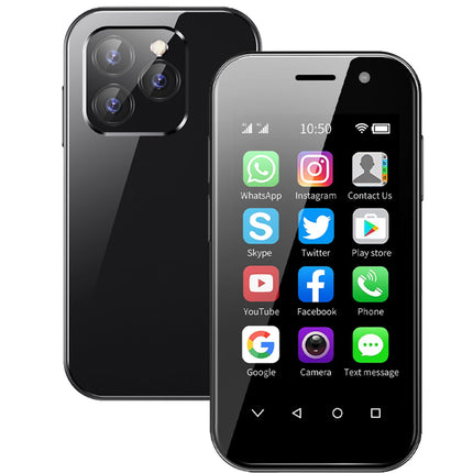 Hipipoo mininutitelefon, 4G väiketelefon 3,0 tolli, kaks SIM-kaarti, 2600mAh aku, 2MP+5MP topeltkaamerad, lastetelefon näotuvastusfunktsiooniga, täiskasvanute varutelefon