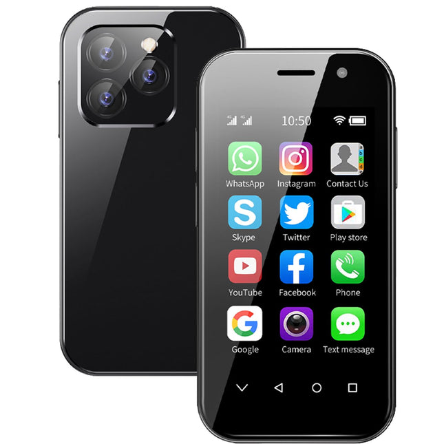 Hipipoo mininutitelefon, 4G väiketelefon 3,0 tolli, kaks SIM-kaarti, 2600mAh aku, 2MP+5MP topeltkaamerad, lastetelefon näotuvastusfunktsiooniga, täiskasvanute varutelefon