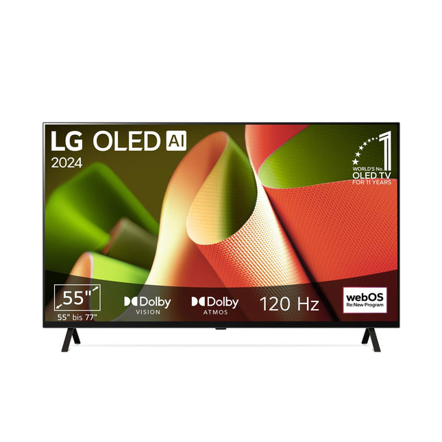 LG OLED55B4ELA TV 139 cm (55-inch) OLED TV (α8 4K AI processor, webOS 24, Dolby Vision, up to 120 Hz) [Model year 2024]
