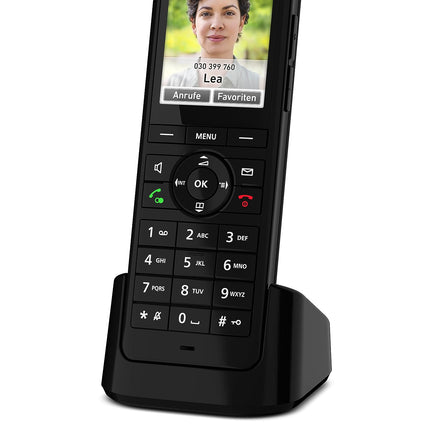 FRITZ!Fon X6 must DECT mugavustelefon (kvaliteetne värviekraan, HD-telefonisüsteem, täisdupleks-käed-vabad kõned, FRITZ!Boxi funktsioonide juhtimine), must, saksakeelne versioon