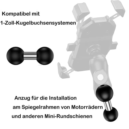 1-tollise kuulkinnituse adapter, topeltpeaga 25,4 mm (1-tolline), ühildub RAM-i kahe kuuliga GPS-aluskinnitustega (2 tk SZZS-R11)