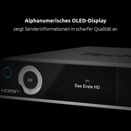 TechniSat DIGIT ISIO S4 – kahekordne satelliitvastuvõtja tähtnumbrilise ekraaniga (HDTV kahekordne tuuner, DVB-S2, PVR-salvestusfunktsioon USB või võrgu kaudu, HbbTV, CI+, HDMI) must