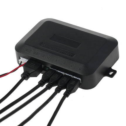 AUTOOUTLET parkimisandurid PDC tagurdusalarm 4 anduriga universaalne auto tagurdamise parkimisabi tagurpidikäigu helisignaal LCD-ekraan DC 12 V (must)