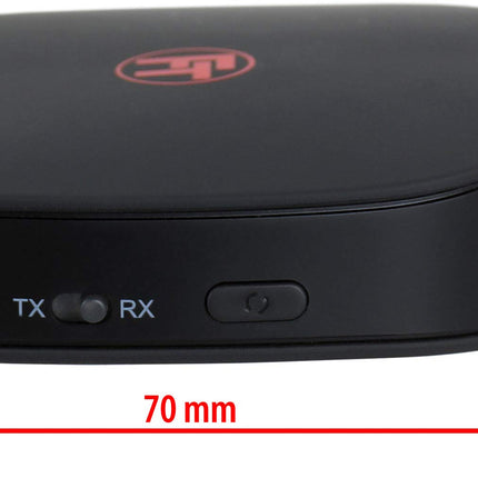 FeinTech Bluetooth 5.0 Audio Transmitter Receiver aptX HD Low Latency Toslink SPDIF, black