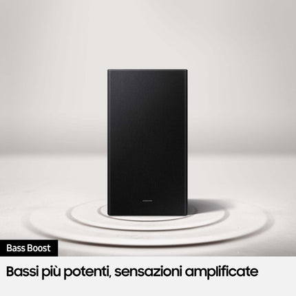 SAMSUNG Soundbar HW-C430/ZF C-Series, 3 speakers, subwoofer included, 2.1-channel audio, Adaptive Sound Lite, Black 2023