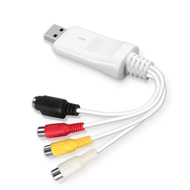 USB-videograbber - [2025. aasta mudel] August VGB300 - audio-video muundur VHS- ja Hi8-kassettide digiteerimiseks - Plug&amp;Play-video salvestusadapter Windowsi ja macOS-i jaoks