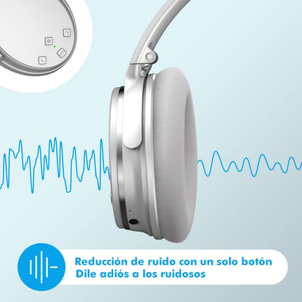 Srhythm NC35 aktiivse mürasummutusega kõrvaklapid, kokkupandavad, juhtmevabad, Bluetooth 5.0, kõrvapealsed USB-C kiirlaadimisega, mikrofon, kõned, 50+ tundi ühilduv iOS-i, Androidi, TV ja arvutiga (uuendatud)