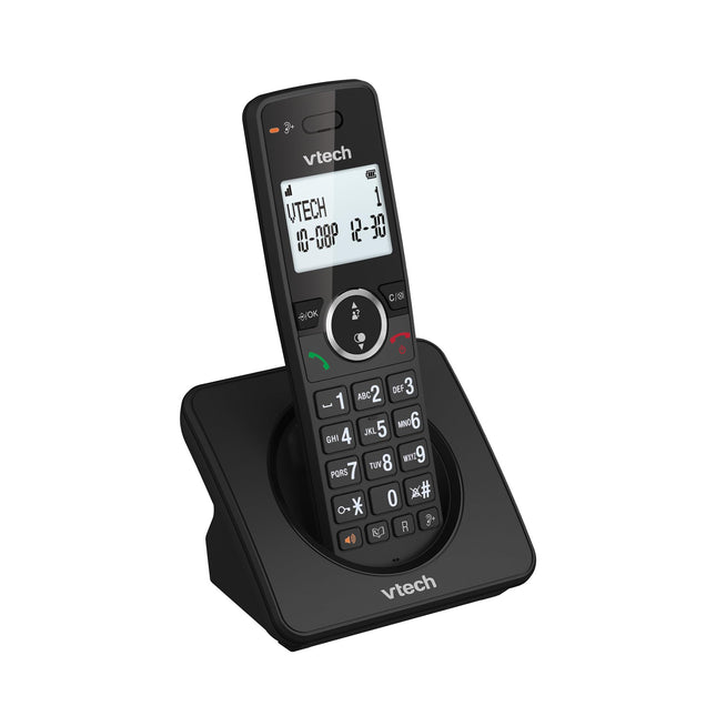 VTech ES2000 DECT Cordless Phone with Call Blocker, Volume Control, Caller ID/Call Waiting, 18 Hours Talk Time, Speed ​​Dial, Backlit Display and Keypad, ECO Mode, Black