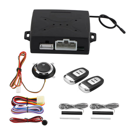 Qiilu Car Alarm Security System, Universal Car Alarm System Engine Ignition, Keyless Entry Push Button Remote Starter
