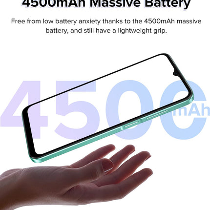 Ulefone Android 12 4G Smartphone without Contract Note 14(64GB), 3-Card Slot, Quad Core 4GB+64GB, Dual-SIM Mobile Phone, 6.52'' HD+, 8MP+13MP Camera, 4500mAh Battery, Face Unlock GPS Black