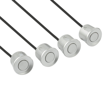 AUTOUTLET Parking Sensors PDC Reversing Alarm 4 Sensors Universal Car Reversing Parking Aid Reverse Gear Audio Buzzer Alarm Kit LCD Display DC 12 V (Silver)