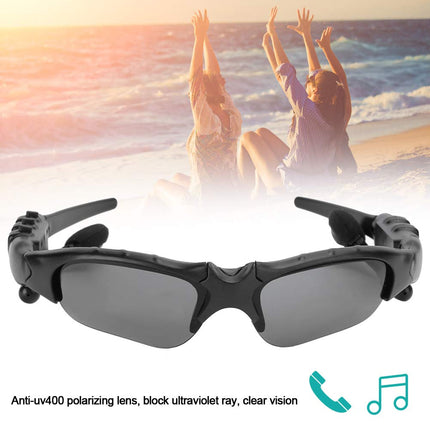 Goshyda Bluetooth Polarized Glasses, Portable Smart 5.0 Wireless Sunglasses Sports Driving Glasses with Stereo Earbuds, for Talking, Listening to Music (Yellow Lens)