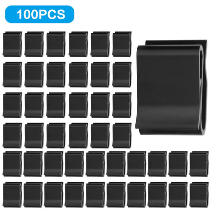 50/100 Pieces Cable Clips, Solar Module Cable Plastic Edge Clip Electrical Cable Ties, PV Wire Clip, Photovoltaic Panel Wire Clamps, Trailer Frame Wire Clamp, Black (100 Pieces)