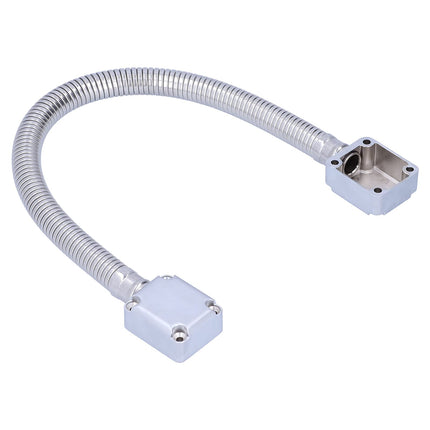 Leapiture Door Cable Protector, Stainless Steel Door Loop Cable Protector, Exposed Wire Protection Tube for Access Control System, Silver, 500 mm Length