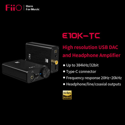 FiiO E10K Type-C USB DAC Digital Analog Converter and Headphone Amplifier