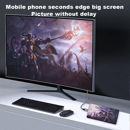 Angusplay USB C - HDMI 2.1 kaabel, 8K@60Hz 4K@240Hz C-tüüpi - HDMI kiire kaabel, HDR HDCP 2.3 Thunderbolt 4/3 - HDMI kaabel 2.1, ühildub iPhone 15 Pro, MacBook Pro/Air UHD teleri ja monitoriga, 3M