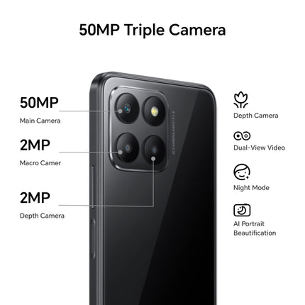 HONOR 70 Lite, nutitelefon 5G, 4GB+128GB, 6,5" 90Hz FullView ekraan, 5000mAh, Android 12, kahe SIM-kaardiga, südaöömust