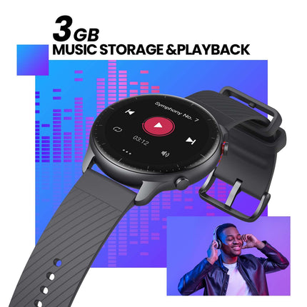 [2022. aasta versioon] Amazfit GTR 2 46 mm nutikell Bluetooth-kõnede, 3 GB muusikasalvestusruumiga, spordikell 90 spordirežiimiga, pulsi ja SpO2 jälgimine, töötab Alexaga, must